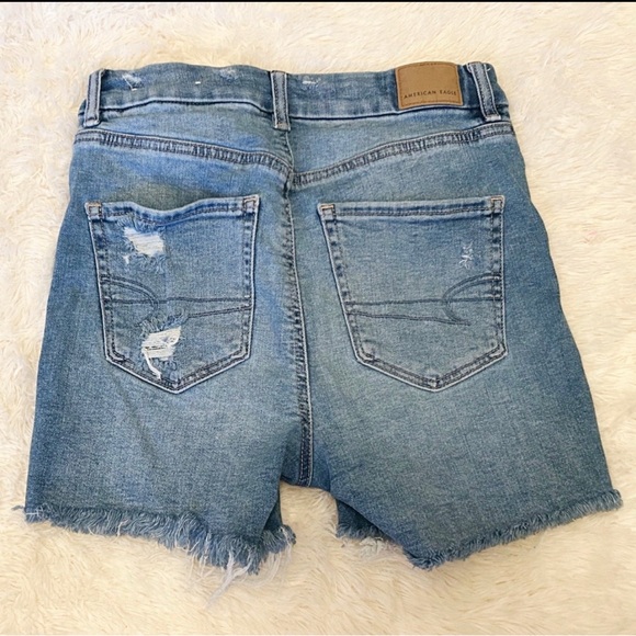 American Eagle Curvy Hi-Rise Shortie Size 2 Super Stretch Distressed - Picture 5 of 5